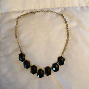 Beautiful black and gold statement necklace